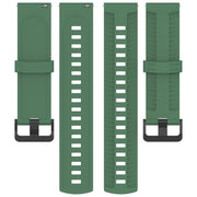 20mm Kalebol Black Buckle Tire Pattern Silicone Watch Band(Army Green)