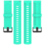 20mm Kalebol Black Buckle Tire Pattern Silicone Watch Band(Teal)