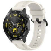 20mm Kalebol Black Buckle Tire Pattern Silicone Watch Band(Starlight)