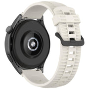 20mm Kalebol Black Buckle Tire Pattern Silicone Watch Band(Starlight)