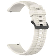 20mm Kalebol Black Buckle Tire Pattern Silicone Watch Band(Starlight)