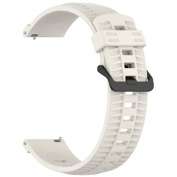 20mm Kalebol Black Buckle Tire Pattern Silicone Watch Band(Starlight)