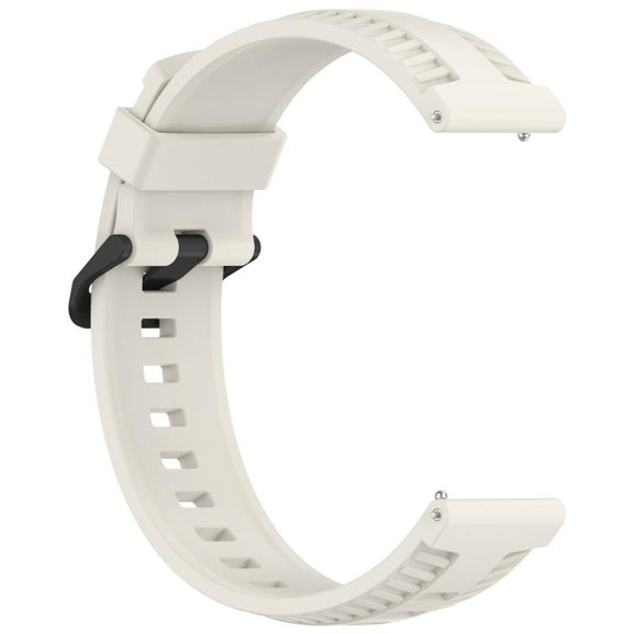 20mm Kalebol Black Buckle Tire Pattern Silicone Watch Band(Starlight)