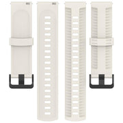 20mm Kalebol Black Buckle Tire Pattern Silicone Watch Band(Starlight)