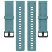 20mm Kalebol Black Buckle Tire Pattern Silicone Watch Band(Rock Blue)