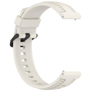 22mm Kalebol Black Buckle Tire Pattern Silicone Watch Band(Starlight)