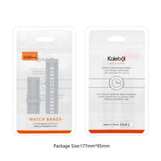 20mm Kalebol Black Buckle Tire Pattern Silicone Watch Band(Starlight)