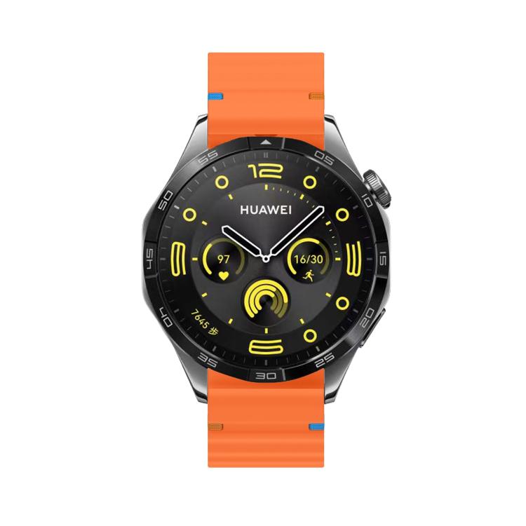 20mm Kalebol Wave Stitch Silicone Watch Band(Orange)