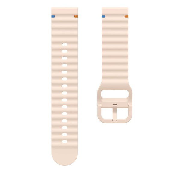 20mm Kalebol Wave Stitch Silicone Watch Band(Pink)