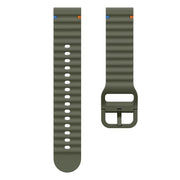 20mm Kalebol Wave Stitch Silicone Watch Band(Army Green)