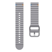 20mm Kalebol Wave Stitch Silicone Watch Band(Dark Grey)