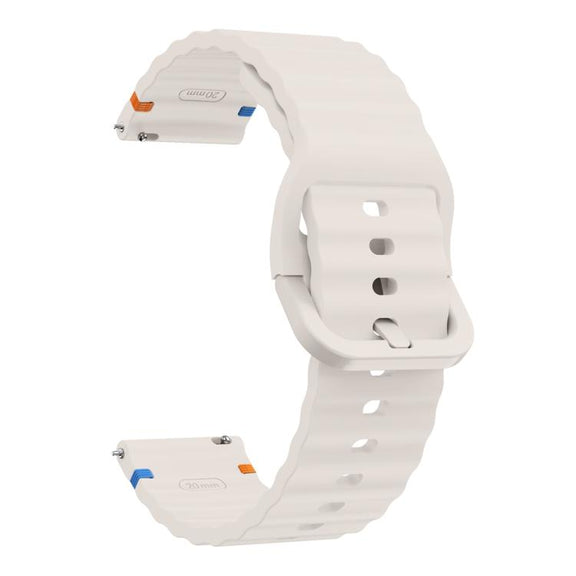 20mm Kalebol Wave Stitch Silicone Watch Band(Starlight)