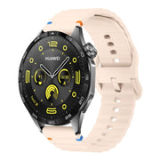 22mm Kalebol Wave Stitch Silicone Watch Band(Pink)