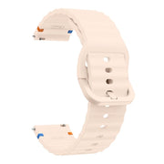 22mm Kalebol Wave Stitch Silicone Watch Band(Pink)