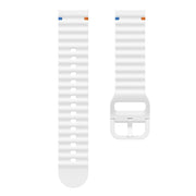 22mm Kalebol Wave Stitch Silicone Watch Band(White)