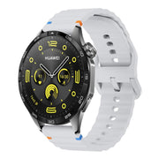 22mm Kalebol Wave Stitch Silicone Watch Band(Light Grey)