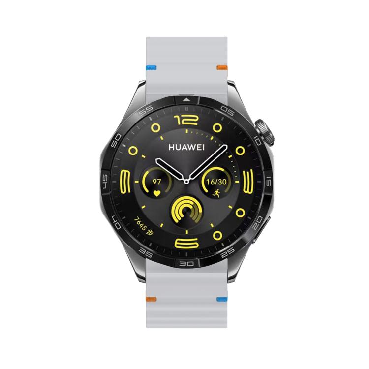 22mm Kalebol Wave Stitch Silicone Watch Band(Light Grey)