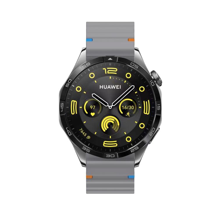 22mm Kalebol Wave Stitch Silicone Watch Band(Dark Grey)