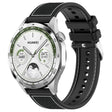 22mm Kalebol Ordinary Silver Buckle Hybrid Nylon Braid Silicone Watch Band(Black) - 22mm Bands by Kalebol | Online Shopping South Africa | PMc TechLife | Buy Now Pay Later Mobicred