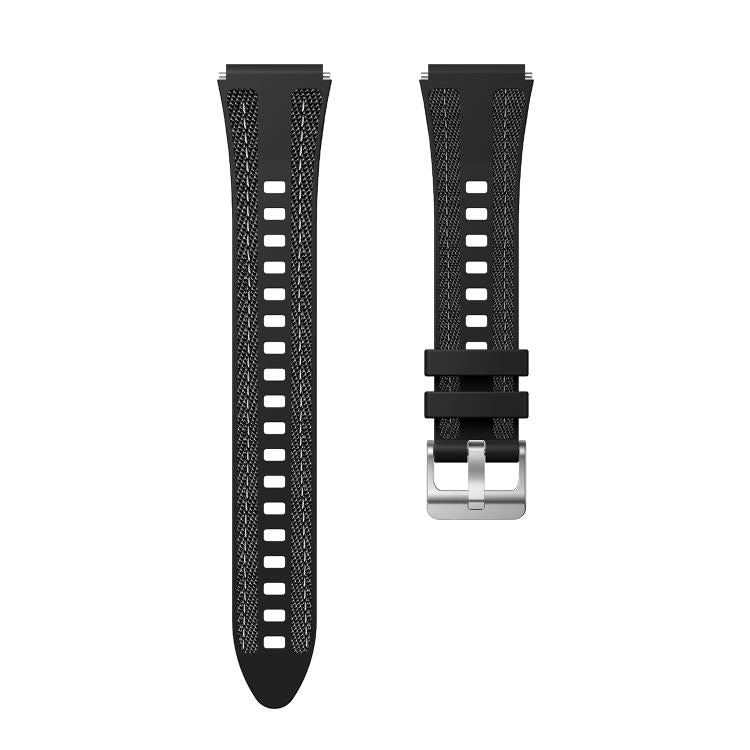 18mm Kalebol Composite Silicone Watch Band(Black)