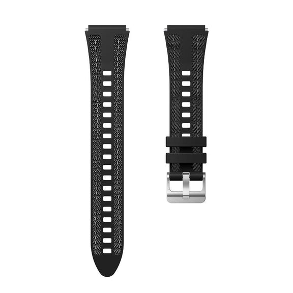 18mm Kalebol Composite Silicone Watch Band(Black)
