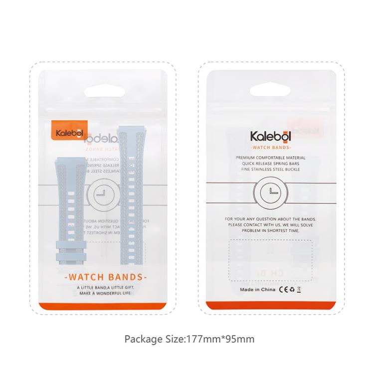 18mm Kalebol Composite Silicone Watch Band(Dark Blue)