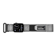 For Apple Watch 46mm / 49mm / 45mm / 44mm Kalebol Canvas Nylon Hook and Loop Watch Band(Grey)