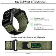 For Apple Watch 42mm / 41mm / 40mm / 38mm Kalebol Canvas Nylon Hook and Loop Watch Band(Black)