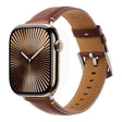 For Apple Watch 42mm / 41mm / 40mm / 38mm Kalebol Stitched Genuine Leather Watch Band(Pull Up Leather Brown) - free shipping - PMc TechLife - Order now!