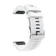 For Garmin QuickFit Kalebol 22mm Rhombus Texture Silicone Watch Band(White)