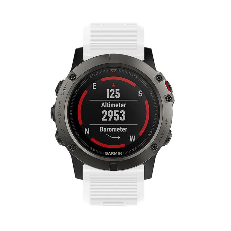 For Garmin QuickFit Kalebol 26mm Rhombus Texture Silicone Watch Band(White)