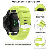 For Garmin QuickFit Kalebol 26mm Rhombus Texture Silicone Watch Band(White)