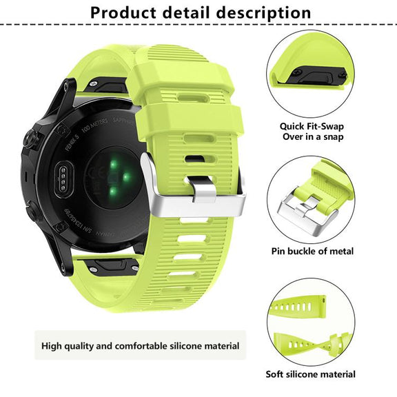 For Garmin QuickFit Kalebol 26mm Rhombus Texture Silicone Watch Band(White)