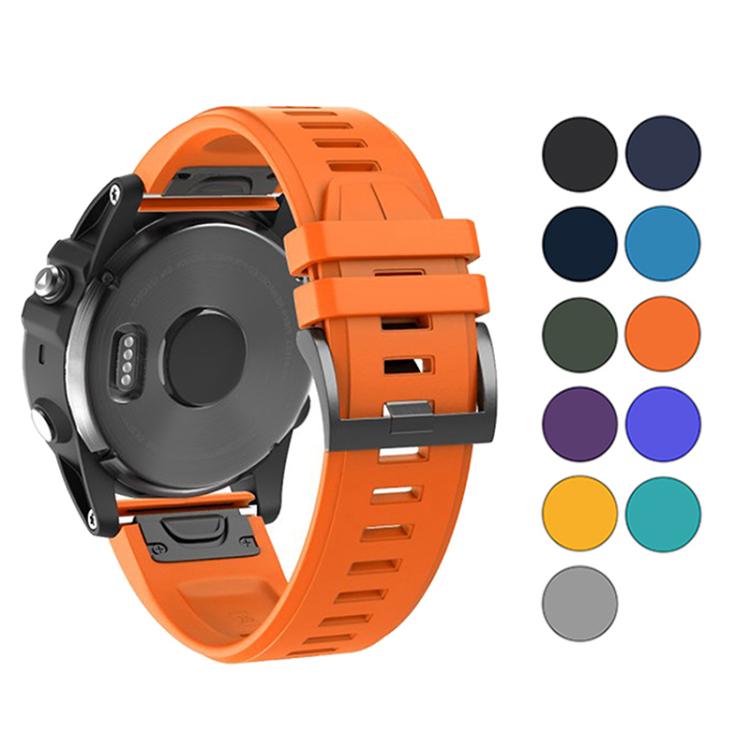 For Garmin QuickFit 22mm Kalebol Plain Texture Silicone Watch Band(White)
