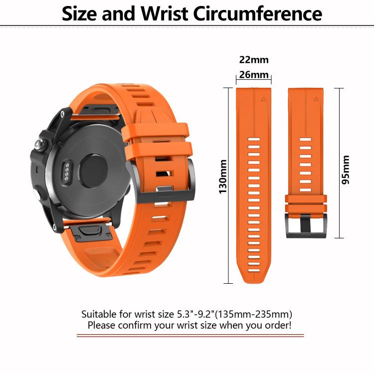 For Garmin QuickFit 22mm Kalebol Plain Texture Silicone Watch Band(White)