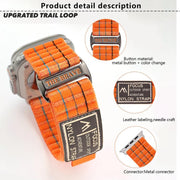 For Apple Watch 46mm / 49mm / 45mm / 44mm Kalebol  Dual-section Sports Nylon Loop Watch Band(White)