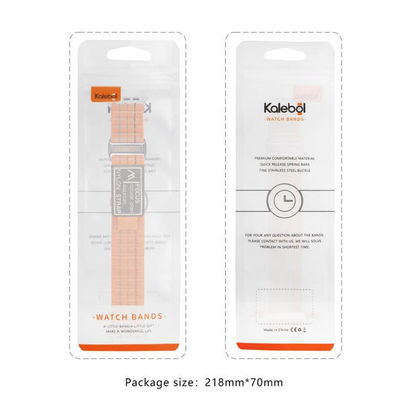 For Apple Watch 46mm / 49mm / 45mm / 44mm Kalebol  Dual-section Sports Nylon Loop Watch Band(White)
