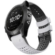 For Garmin QuickFit 22mm Kalebol Breathable Two-color Silicone Watch Band(White Black) - Watch Bands by Kalebol | Online Shopping South Africa | PMc TechLife | Buy Now Pay Later Mobicred