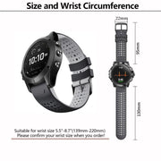 For Garmin QuickFit 26mm Kalebol Breathable Two-color Silicone Watch Band(White Black)