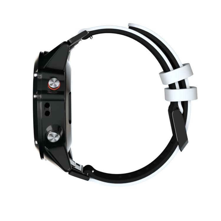 For Garmin QuickFit 22mm Kalebol Two-layer Silicone Watch Band(White Black)