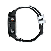 For Garmin QuickFit 22mm Kalebol Two-layer Silicone Watch Band(White Black)