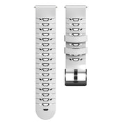 Kalebol 20mm Universal Three Row Holes Silicone Watch Band(White Black)