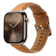 For Apple Watch 42mm / 41mm / 40mm / 38mm Kalebol Plain Genuine Leather Watch Band(Yellow Brown) - free shipping - PMc TechLife - Order now!