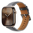 For Apple Watch 42mm / 41mm / 40mm / 38mm Kalebol Plain Genuine Leather Watch Band(Grey) - free shipping - PMc TechLife - Order now!