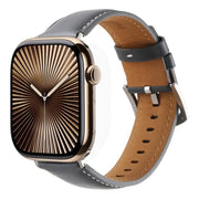 For Apple Watch 42mm / 41mm / 40mm / 38mm Kalebol Plain Genuine Leather Watch Band(Grey)