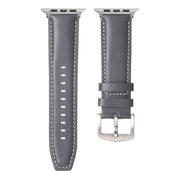 For Apple Watch 42mm / 41mm / 40mm / 38mm Kalebol Plain Genuine Leather Watch Band(Grey)