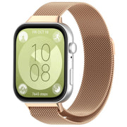 For Huawei Watch Fit3 Kalebol Milanese Stainless Steel Strap(Rose Gold)