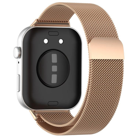 For Huawei Watch Fit3 Kalebol Milanese Stainless Steel Strap(Rose Gold)