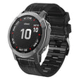 For Garmin QuickFit 22mm Kalebol Crocodile Texture Silicone Leather Watch Band(Black) - Watch Bands by Kalebol | Online Shopping South Africa | PMc TechLife | Buy Now Pay Later Mobicred