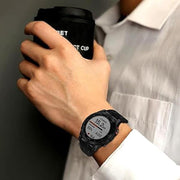 For Garmin QuickFit 22mm Kalebol Crocodile Texture Silicone Leather Watch Band(Black)